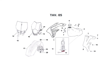 Tank og plastik front